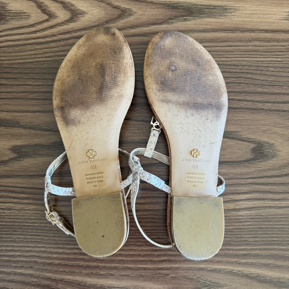 Ann Taylor Ladies Sandals-Cork Bottom Flats-Size 8M - Picture 6 of 11
